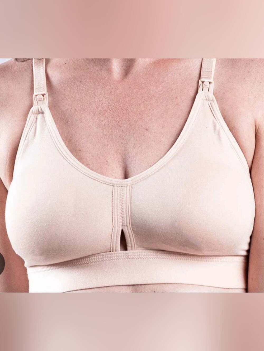 Nude Wireless Everyday Nursing Bra By Simple Wishes Sz XL